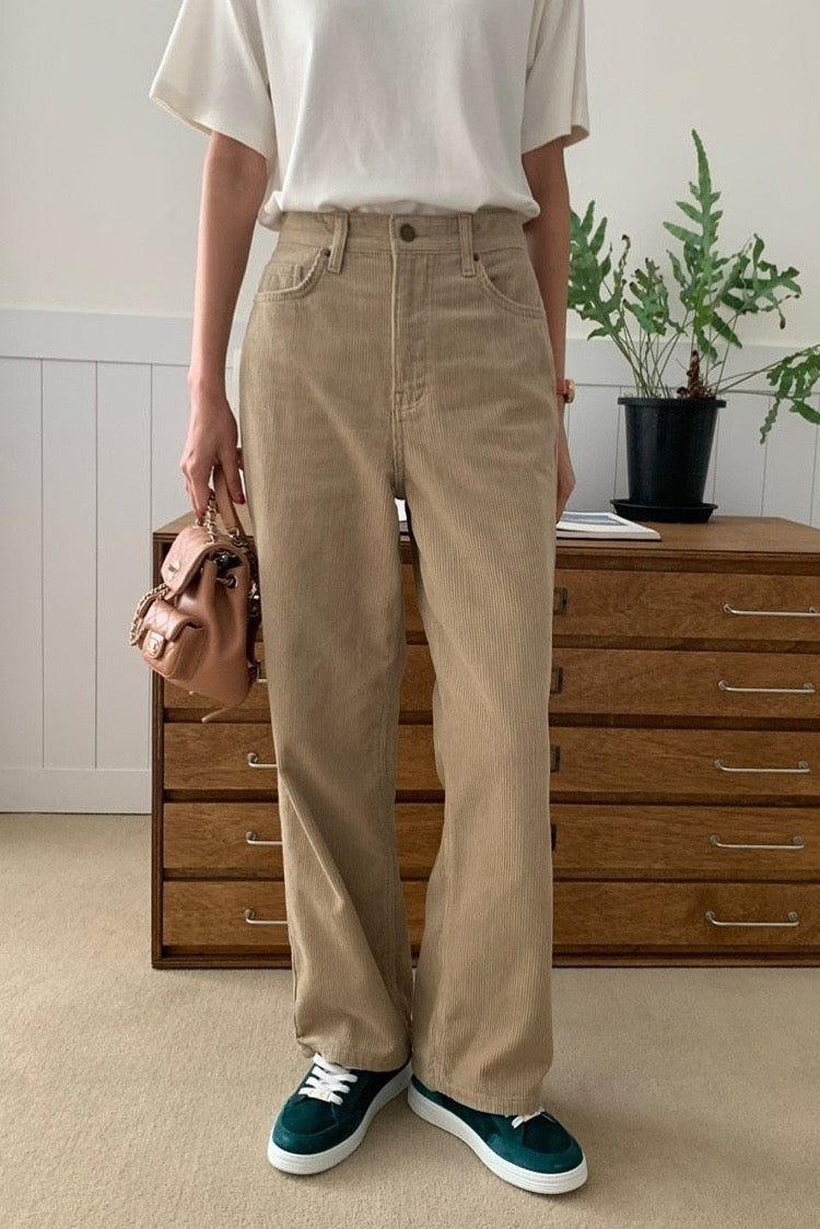 Beige Corduroy Pants