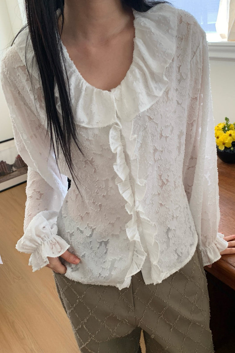 Delicate Jacquard Blouse