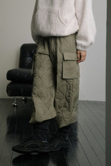 Quilted Cargo Padding Pants