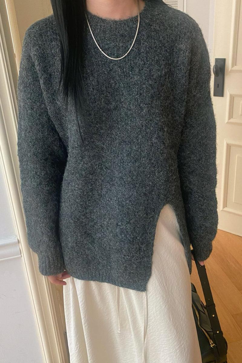 Front Slit Sweater