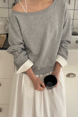 Contrast Cuff Sweatshirt