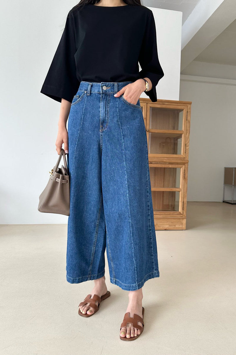 Seam Wide Denim Pants