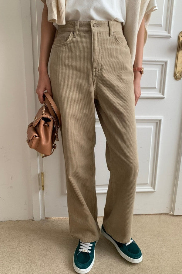 Beige Corduroy Pants