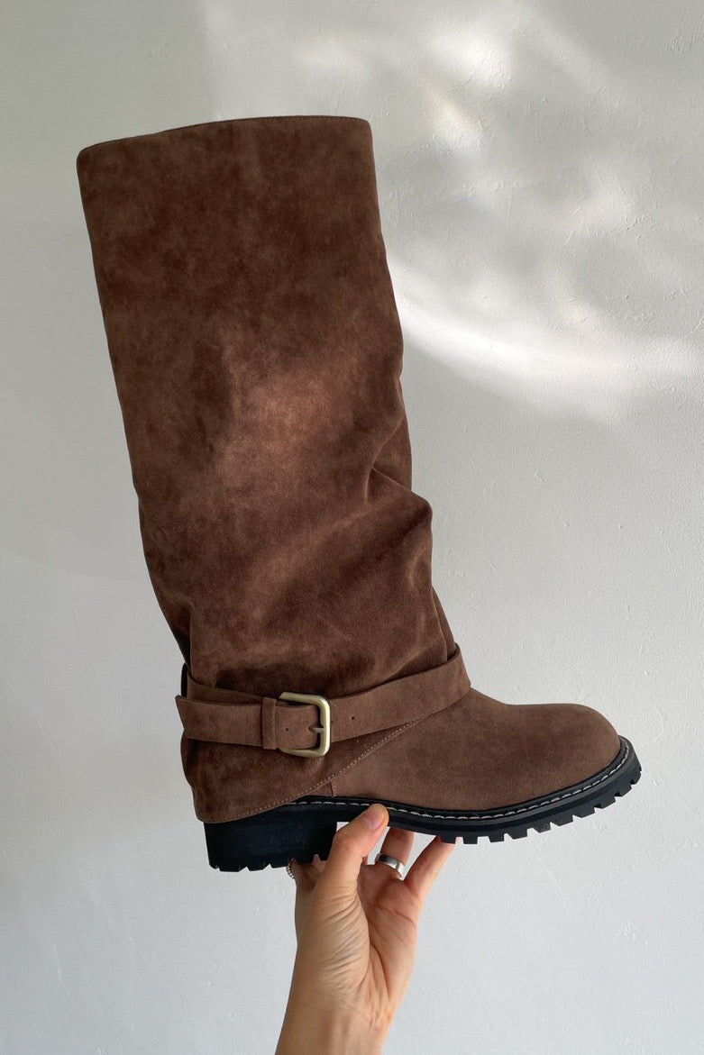 Belted Long Boots