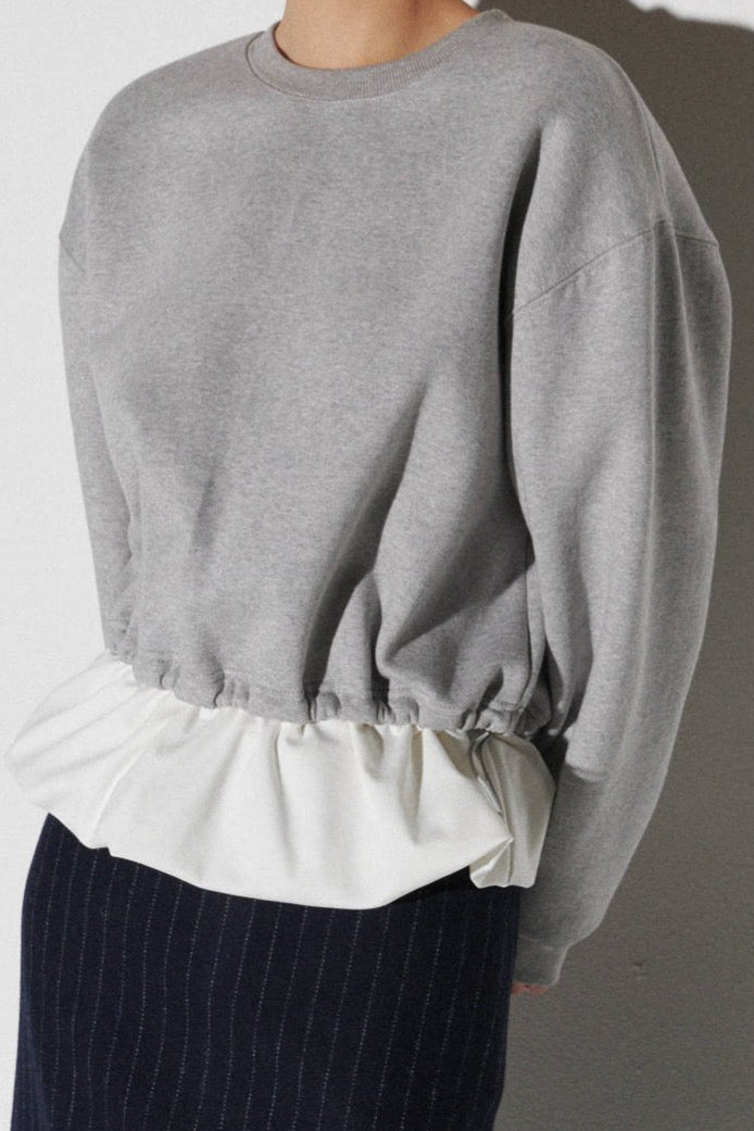 Balloon Hem Sweatshirt