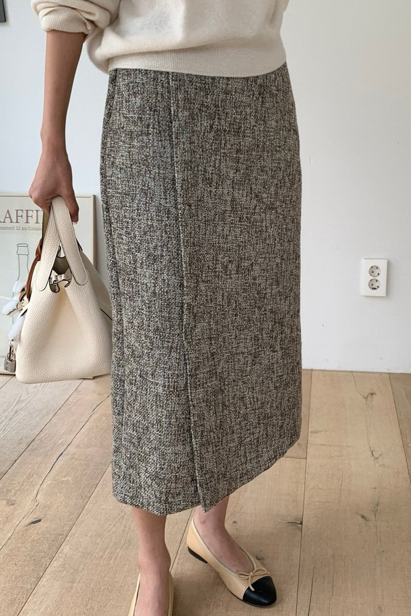 Herringbone Banded Skirt