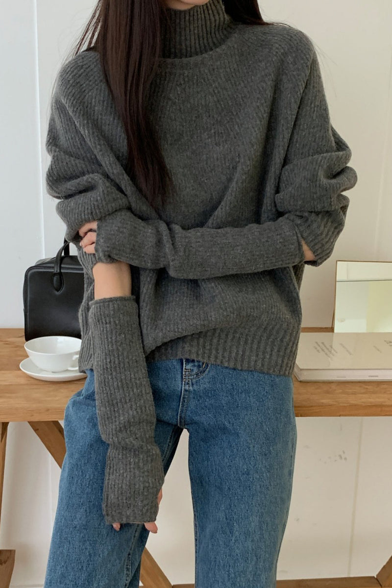 Cashmere Sweater + Arm Warmer