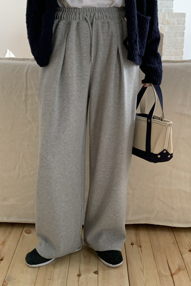 Pleat Terry Wide Pants