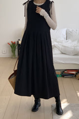 Tie-Shoulder Layering Dress