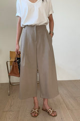 Classic Pintuck Wide Pants