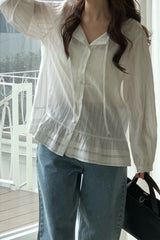 Vintage Charm Ruffle Blouse