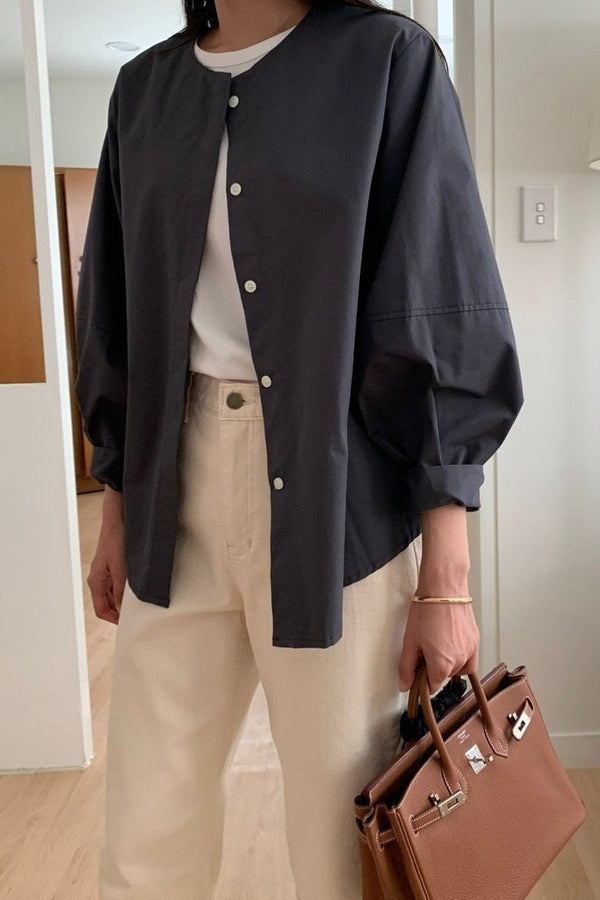 Dual-Style Puff Sleeve Shacket