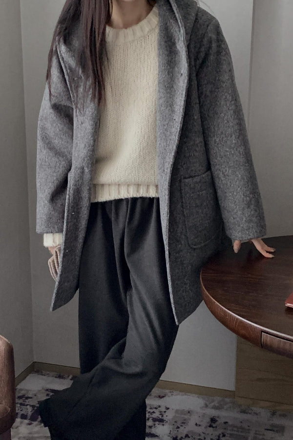 Cozy Hooded Wool Coat