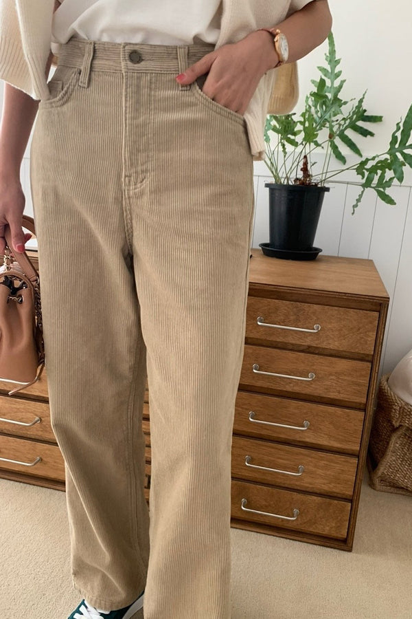 Beige Corduroy Pants