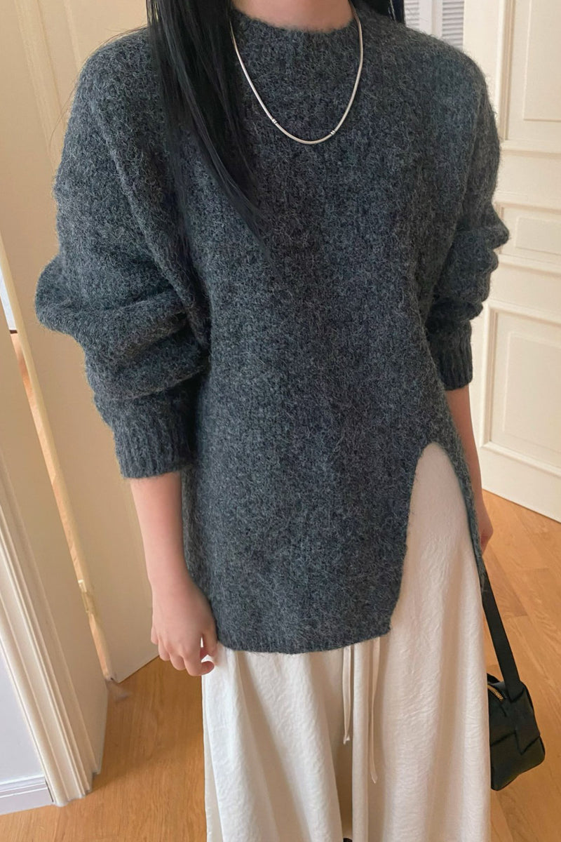 Front Slit Sweater