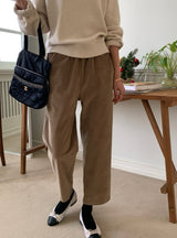 Warm Banded Corduroy Pants