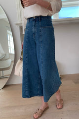 Pocket Crop Denim Pants