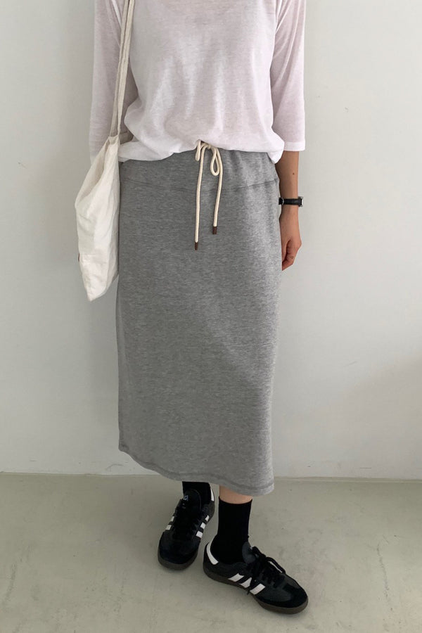 Terry Drawstring Skirt