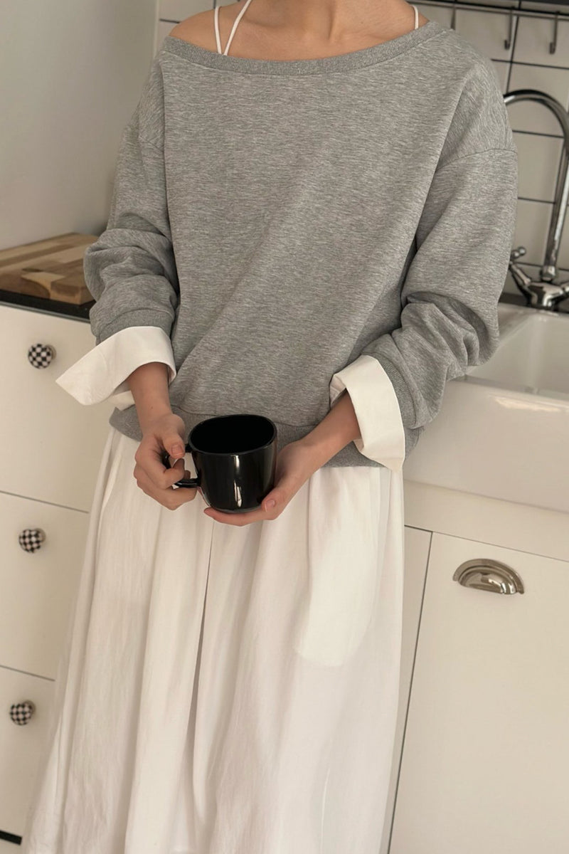 Contrast Cuff Sweatshirt