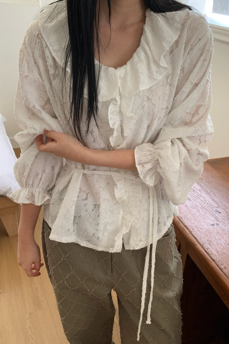 Delicate Jacquard Blouse