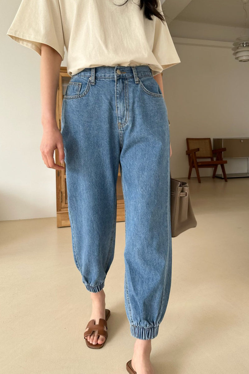 Denim Jogger Pants