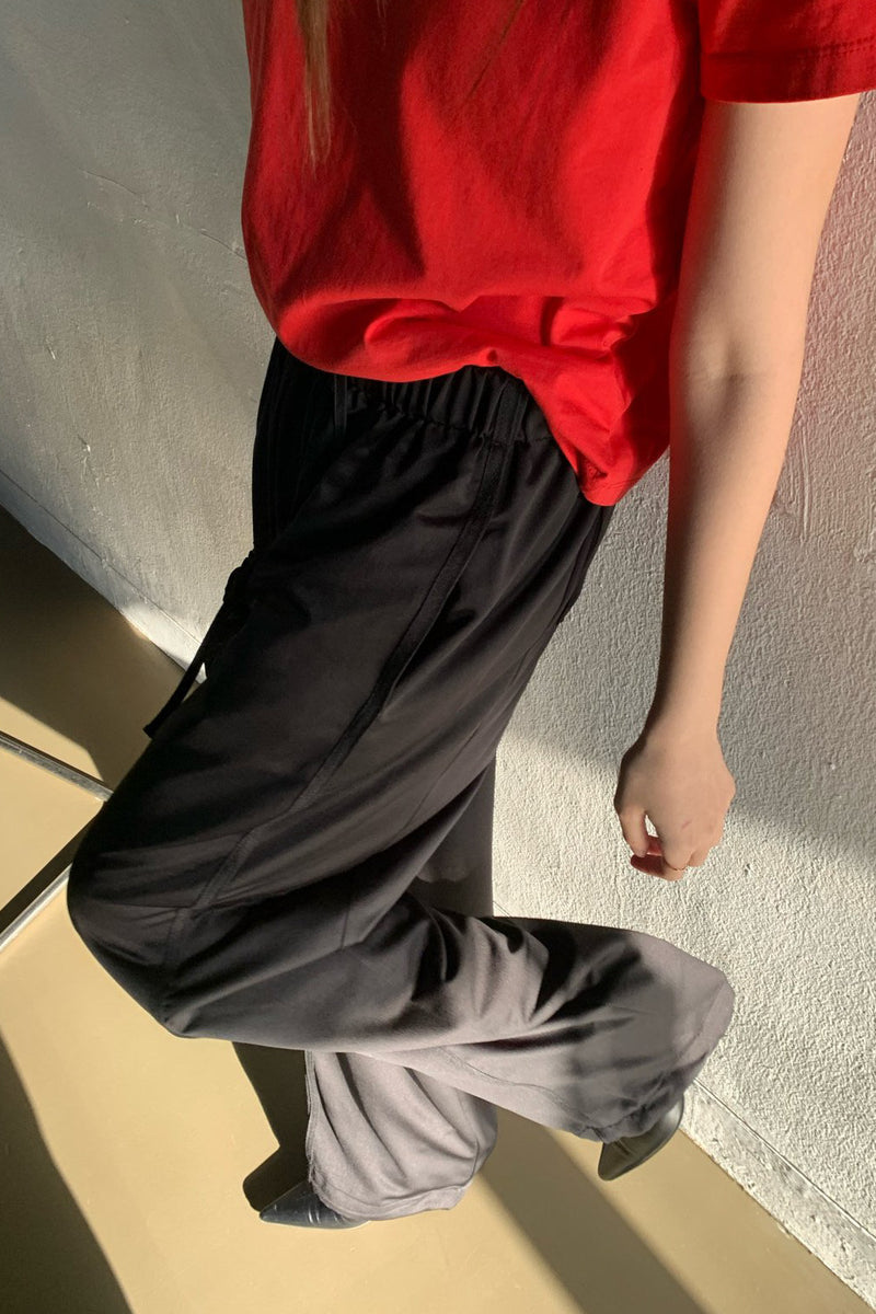 Side Stripe Satin Slacks