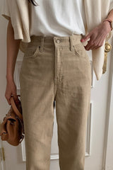 Beige Corduroy Pants