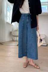 Pocket Crop Denim Pants