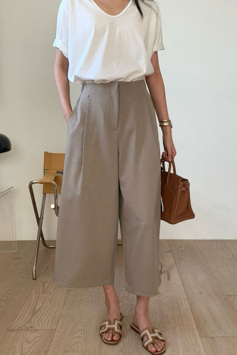 Classic Pintuck Wide Pants