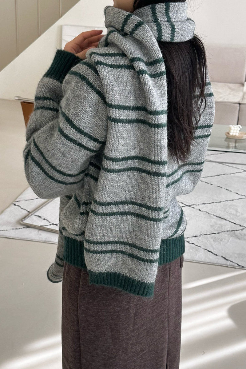 Muffler Cardigan Set