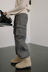 Quilted Cargo Padding Pants