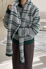 Muffler Cardigan Set