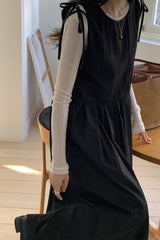 Tie-Shoulder Layering Dress