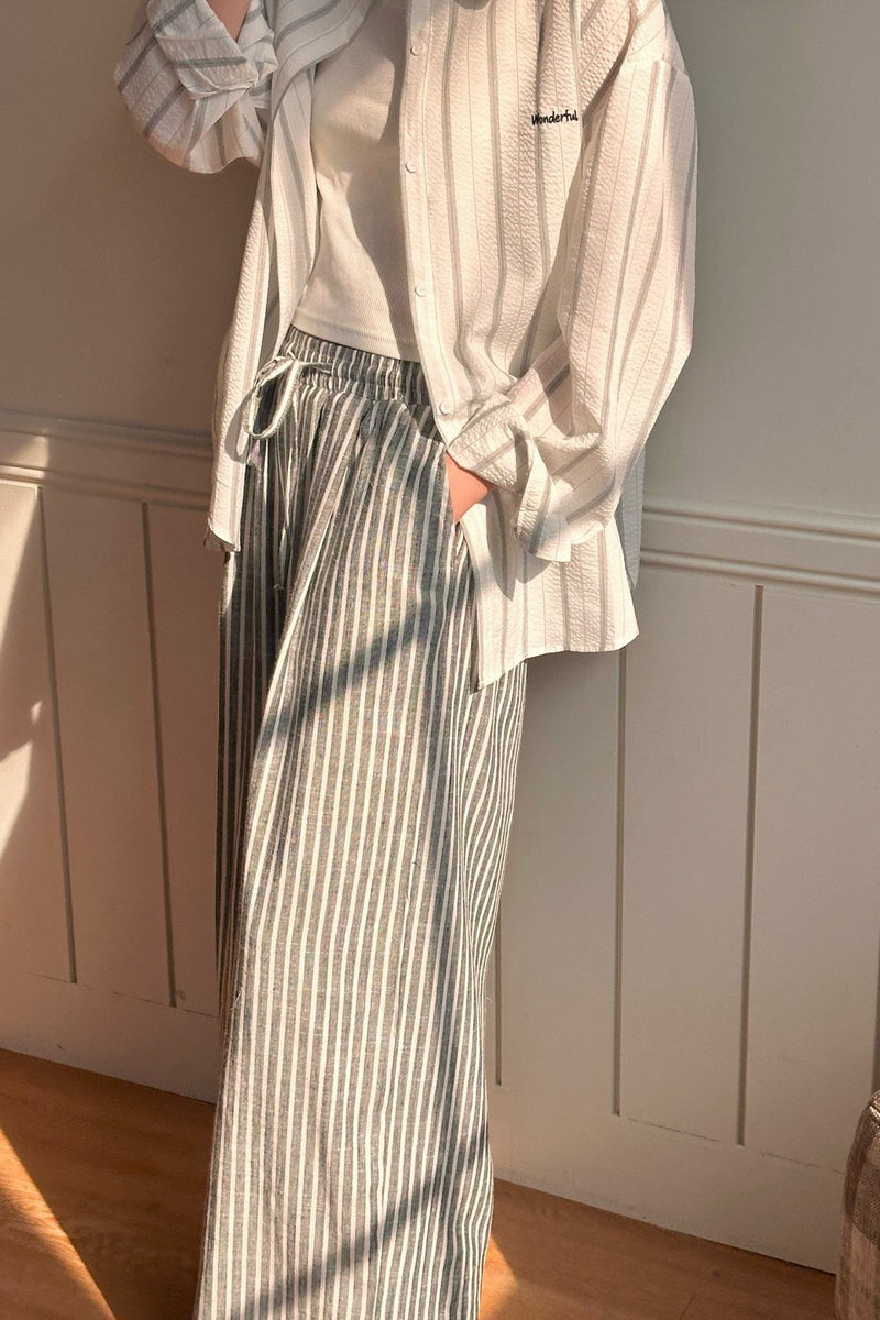 Stripe Wide Pants