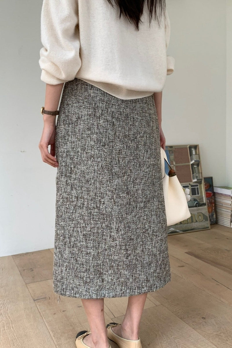 Herringbone Banded Skirt