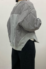 Quilted Sleeve Sweatshirt