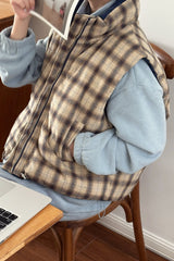 Reversible Check Padding Vest