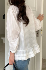 Vintage Charm Ruffle Blouse