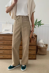 Beige Corduroy Pants