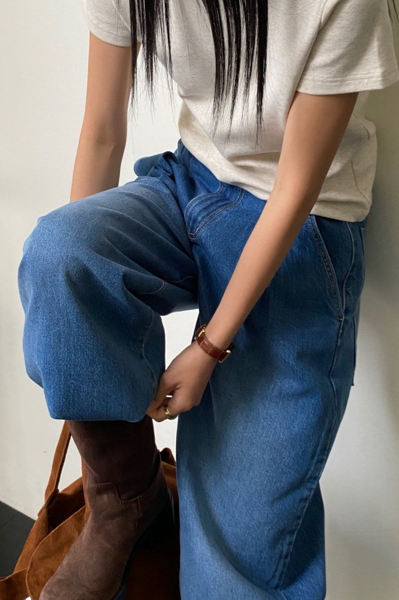 Pleat Loose Denim