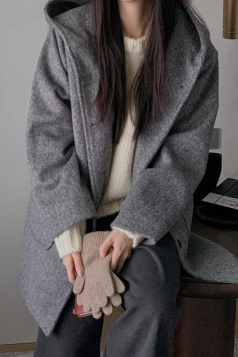 Cozy Hooded Wool Coat