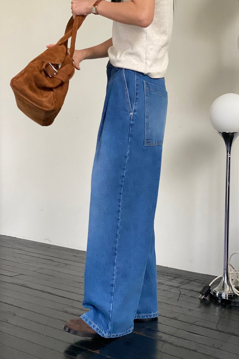 Pleat Loose Denim