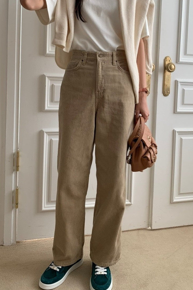 Beige Corduroy Pants