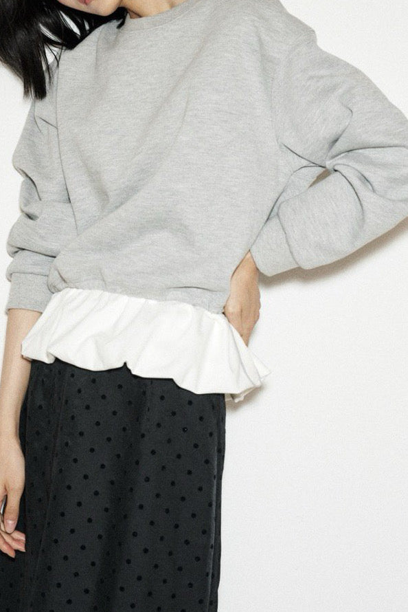 Balloon Hem Sweatshirt