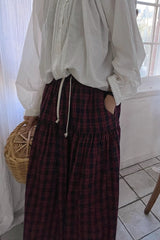 Plaid Banded Skirt