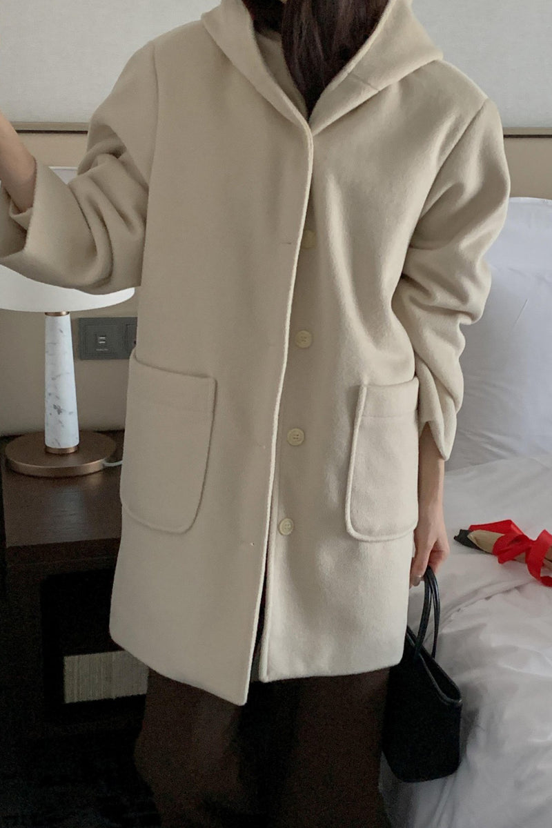 Cozy Hooded Wool Coat