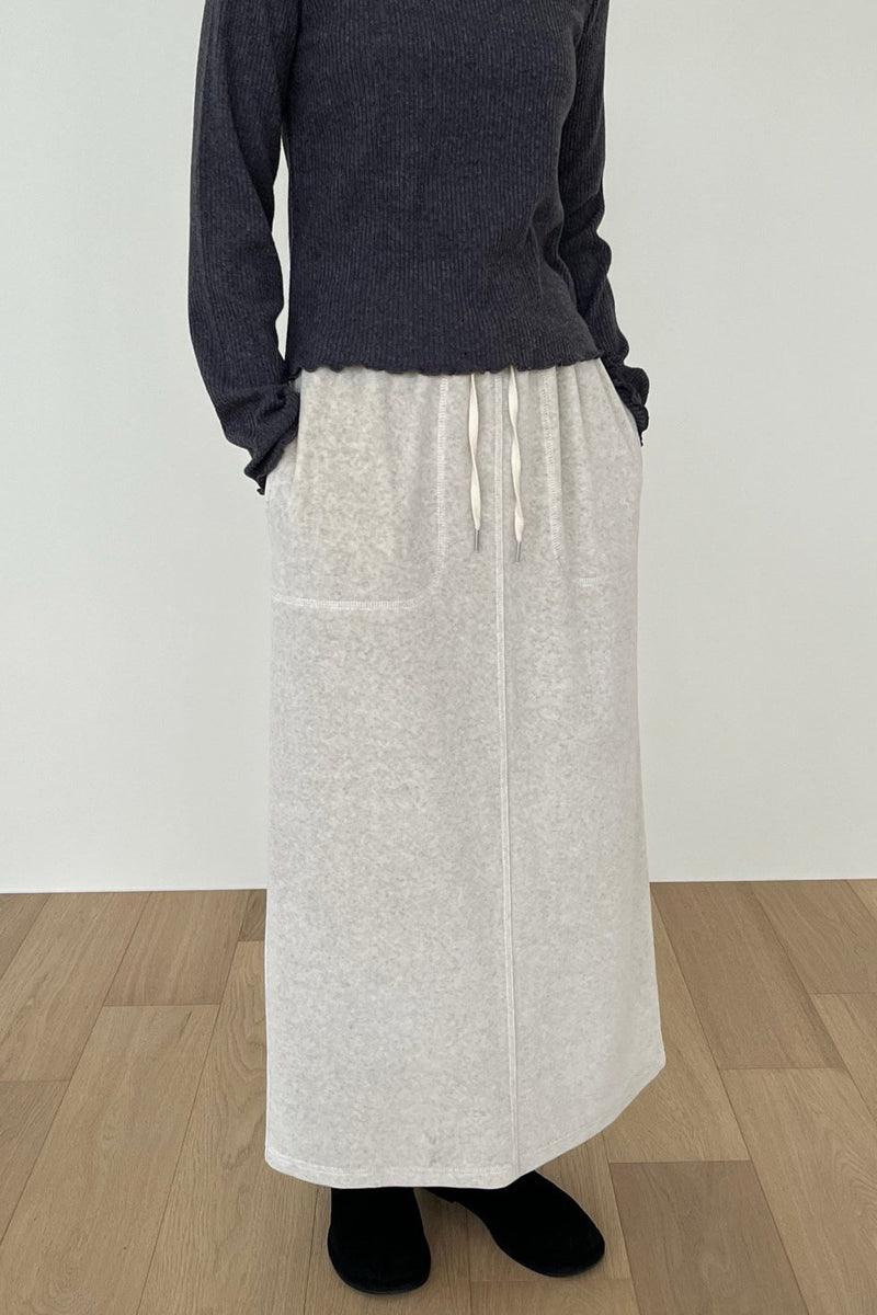 Velvet Lounge Maxi Skirt