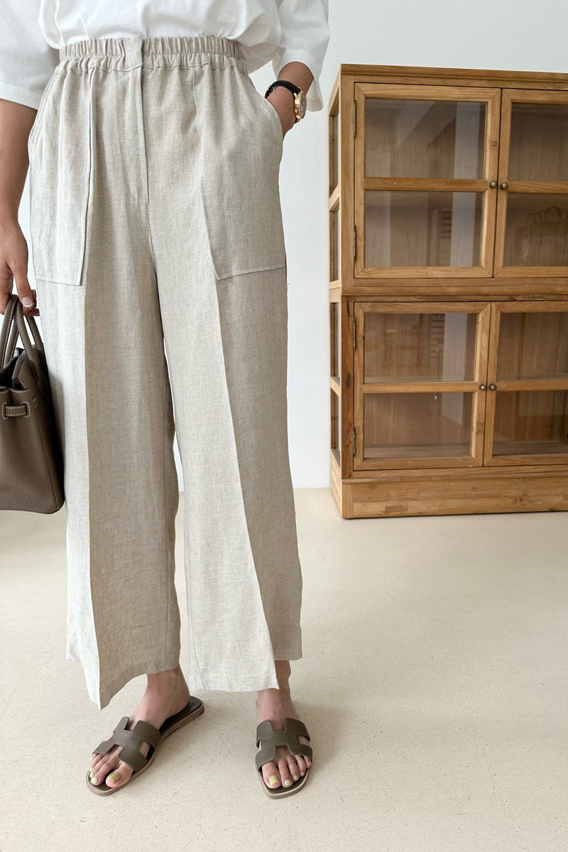 Comfy Linen Blend Trousers