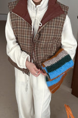 Reversible Check Padding Vest