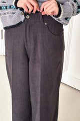 Corduroy Semi Wide Pants